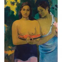 Affiche deux tahitiennes paul gauguin