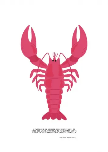 Affiche encadree homard