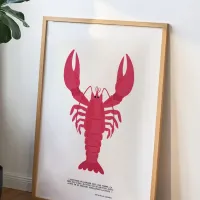 Affiche homard cadre