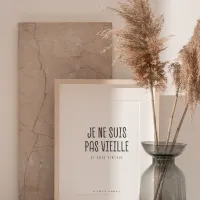 Affiche je ne suis pas vieille deco