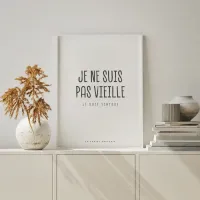 Affiche je ne suis pas vieille sejour