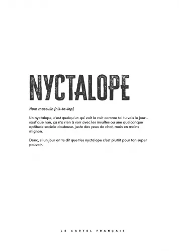 Affiche nyctalope sans cadre