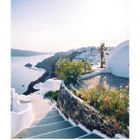 Affiche paysage santorin gre ce