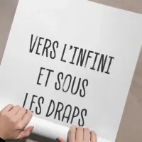 Affiche vers l infini et sous les draps enroulee