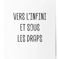 Affiche vers l infini et sous les draps