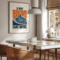 Affiche ville mont st michel cuisine