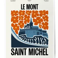 Affiche ville mont st michel poster