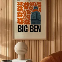 Affiche ville monument big ben chambre