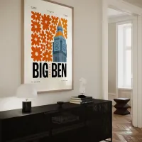 Affiche ville monument big ben cuisine