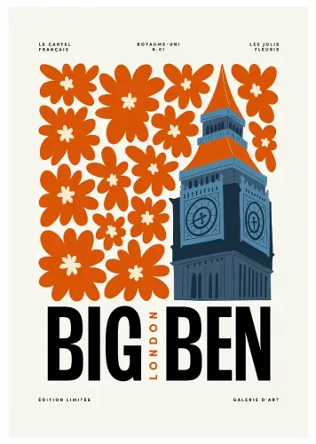 Affiche ville monument big ben