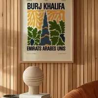 Affiche ville monument burj khalifa chambre