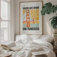 Affiche ville monument golden gate chambre