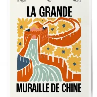 Affiche ville monument la grande muraille poster