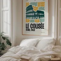 Affiche ville monument le colisee chambre