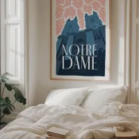 Affiche ville monument notre dame chambre