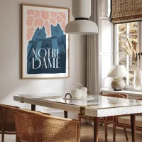 Affiche ville monument notre dame cuisine