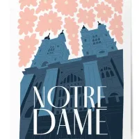 Affiche ville monument notre dame poster