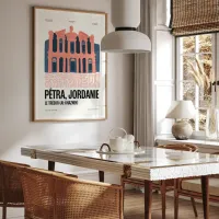 Affiche ville monument petra cuisine