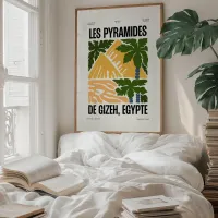 Affiche ville monument pyramides chambre