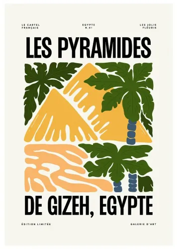 Affiche ville monument pyramides