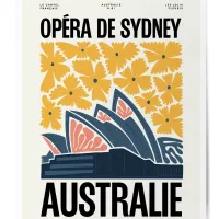 Affiche ville monument sydney enroulee