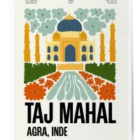 Affiche ville monument taj mahal poster