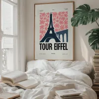 Affiche ville monument tour eiffel chambre