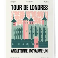 Affiche ville monument tour londres poster