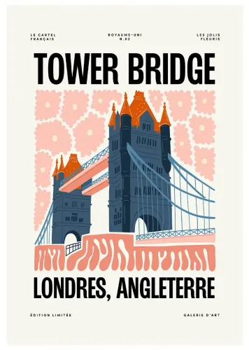 Affiche ville monument tower bridge