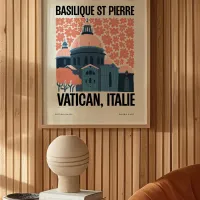 Affiche ville monument vatican chambre