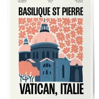 Affiche ville monument vatican poster