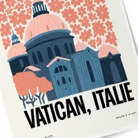 Affiche ville monument vatican zoom